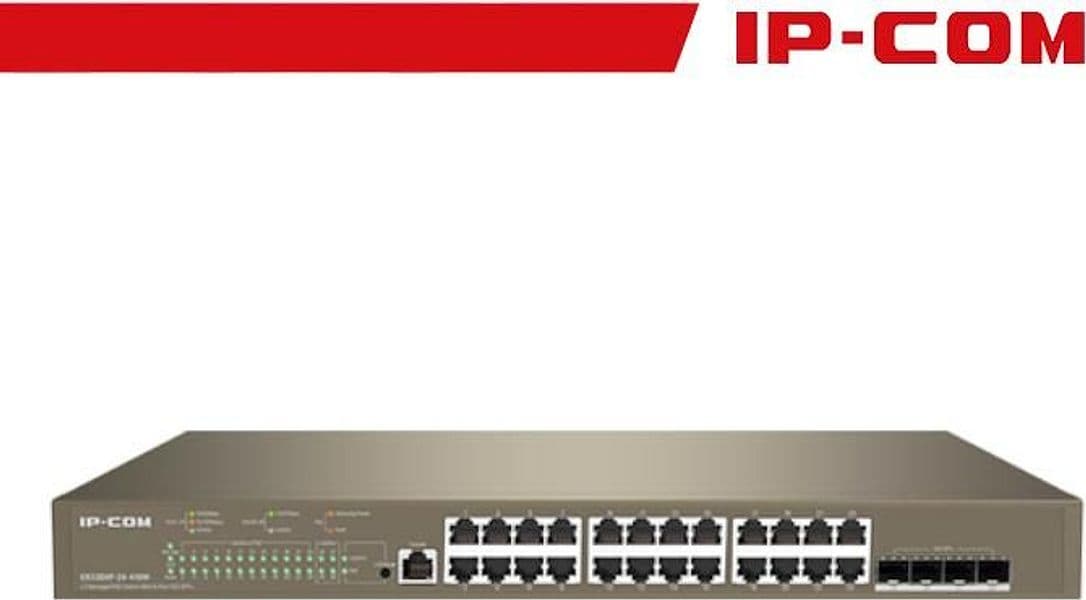Switch PoE Cloud Managed 24 port GE + 4 SFP+ G5328XP-24-410W