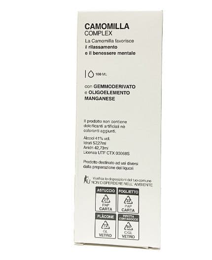 Camomilla complex 100ml, Escolzia, Passiflora, Lavanda, Melissa, Manganese, Gemmoderivati rilassamento mentale in Valeriana AlBio Sicily - Misilmeri, commercioVirtuoso.it