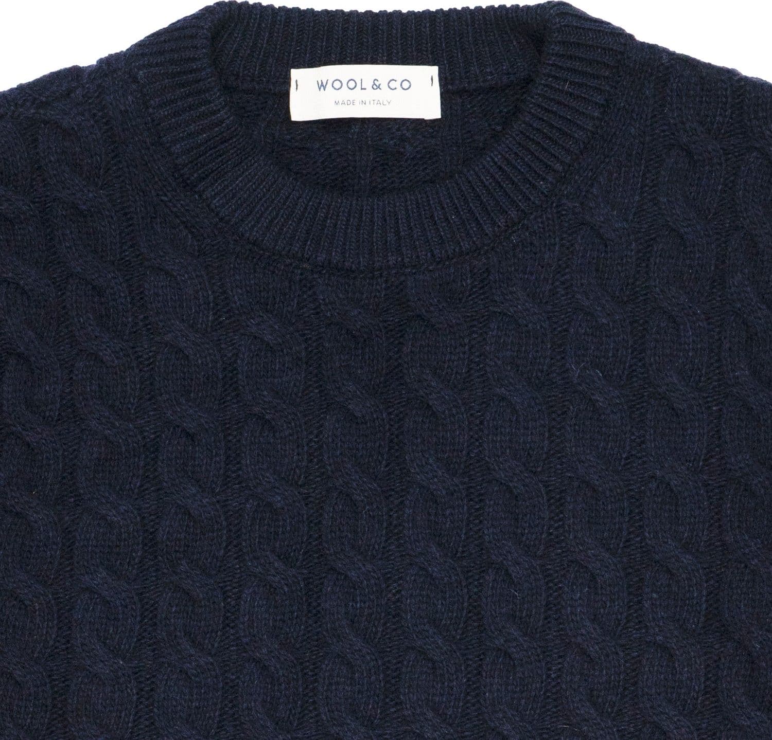 WOOL &amp; CO Maglia Uomo Wool &amp; Co Girocollo Trecce da uomo in Autocategorizzazione Drestige - Casamassima, commercioVirtuoso.it