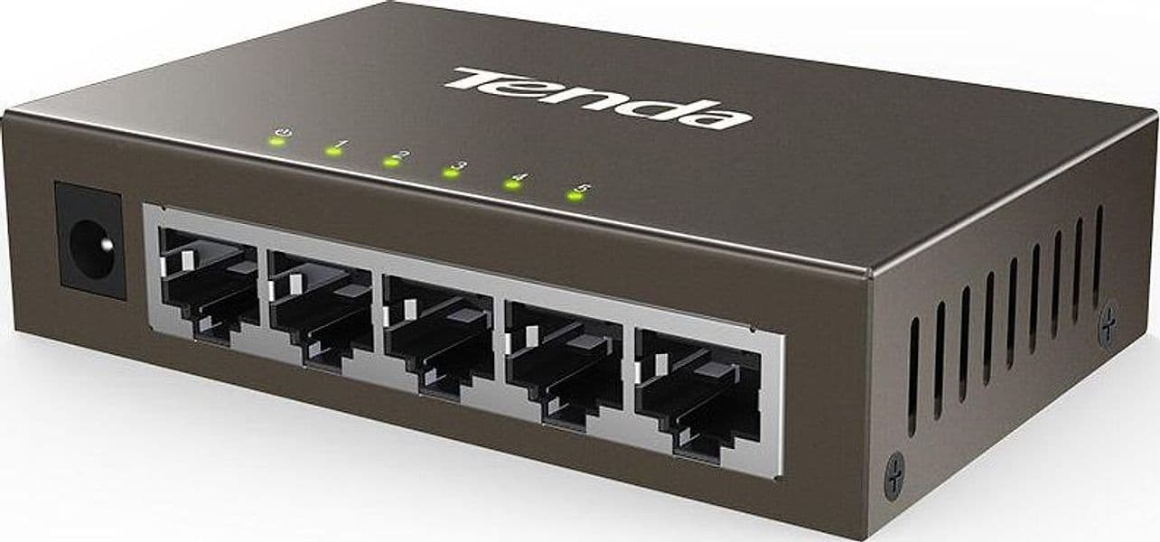 Tenda TEF1005D switch 5 porte 10/100 case in metallo - 2