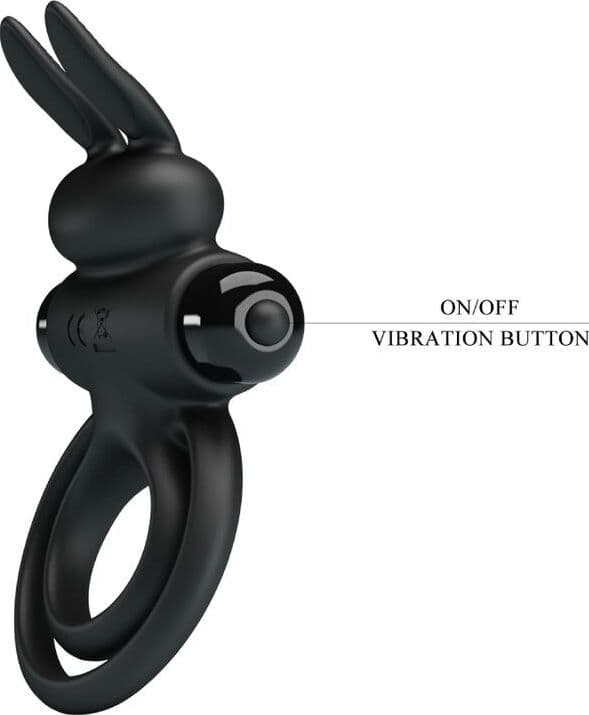 PRETTY LOVE - ANELLO VIBRATOR III RABBIT PER PENE NERO in prodotto Desideria Shop - Latina, commercioVirtuoso.it