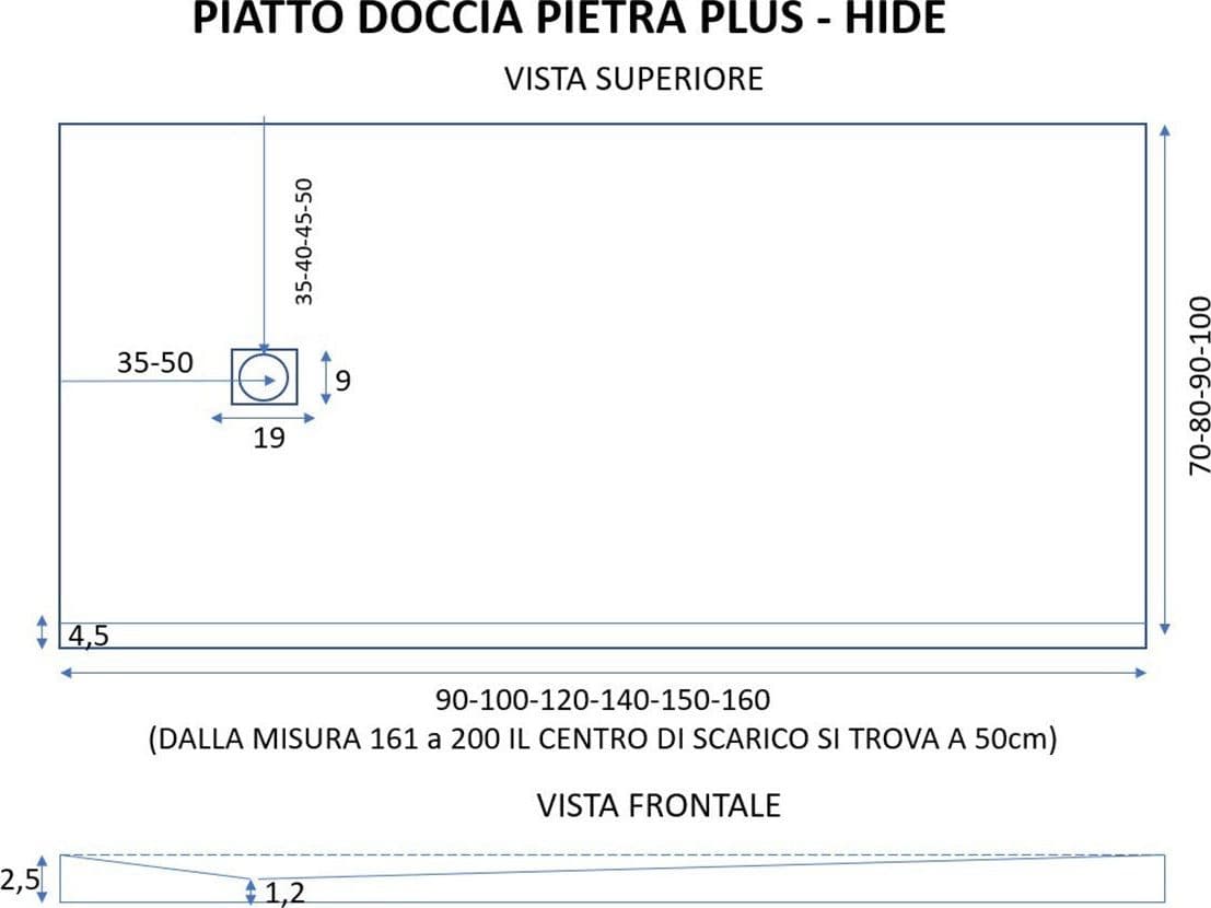Piatto doccia in marmoresina Sabbia effetto pietra cemento PLUS in Box doccia Mondialshop - Parabiago, commercioVirtuoso.it