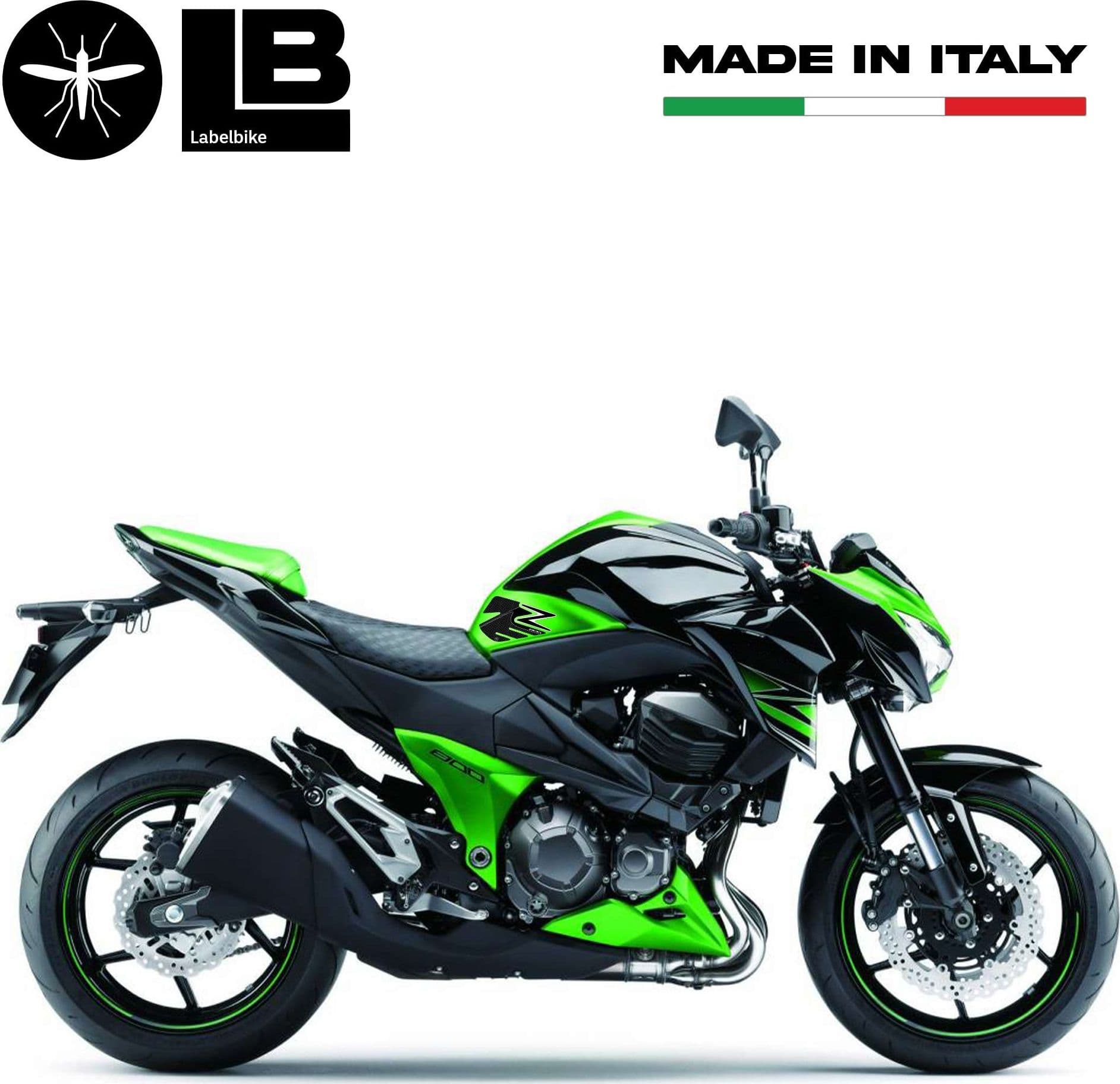 Protezioni Laterali serbatoio z800 adesivi compatibili con moto Kawasaki carbon in Decalcomanie adesivi e magneti LabelBike - Bibbiano, commercioVirtuoso.it
