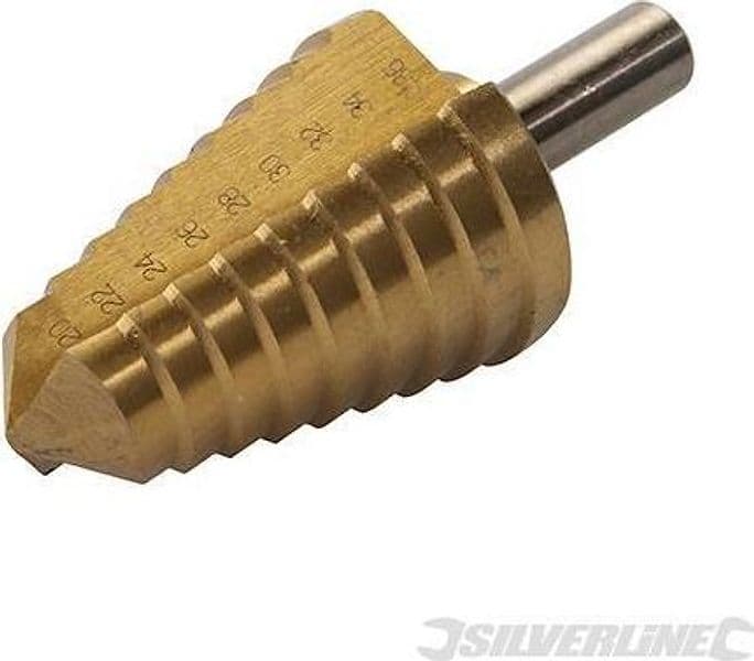 Fresa a gradino rivestita in titanio HSS per la perforazione varie misure silverline Silverline