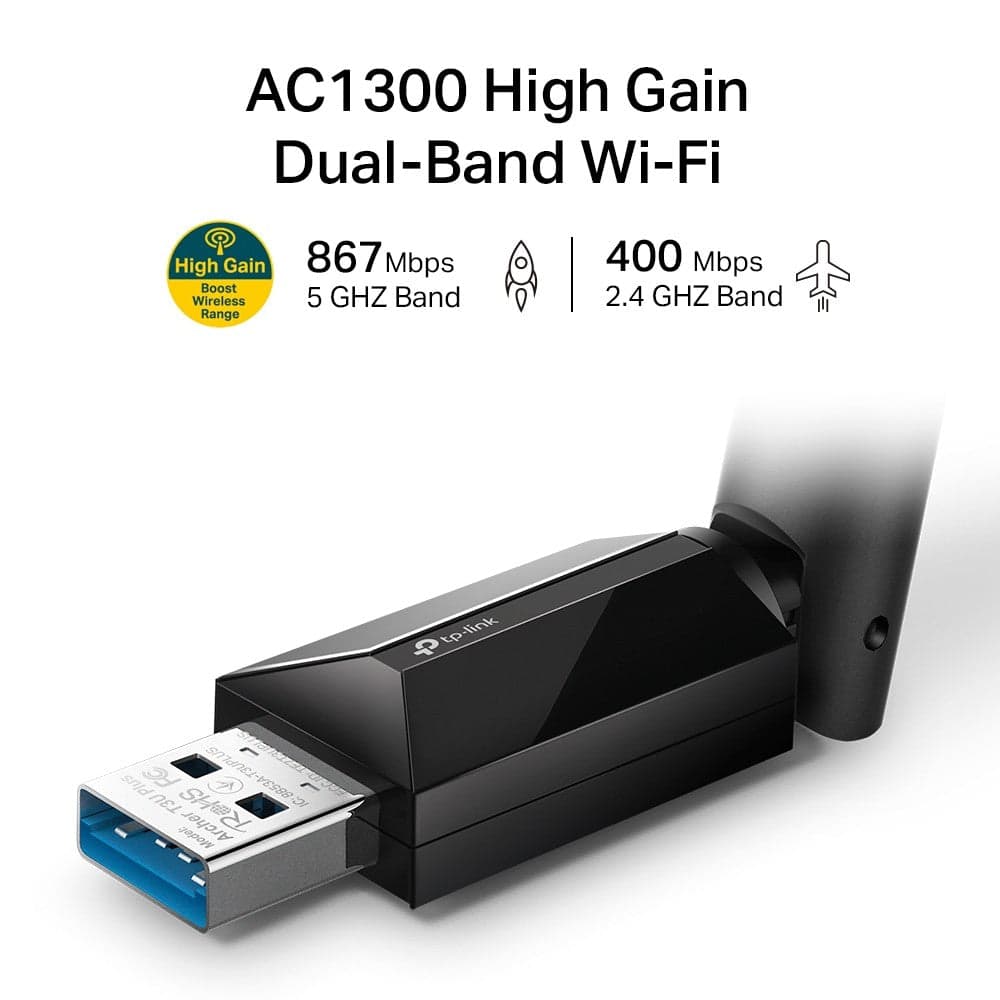Chiavetta USB 3.0 WiFi AC1300 TP-Link Archer T3U Plus in Adattatori USB wireless Innovamy.it - Milano, commercioVirtuoso.it