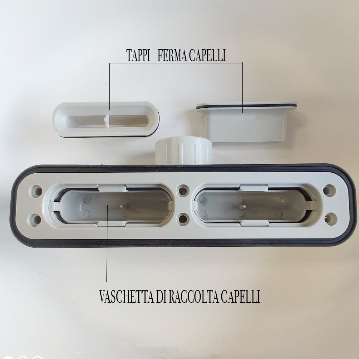 Piatto doccia in marmoresina Bianco effetto pietra cemento VINCENT in Box doccia Mondialshop - Parabiago, commercioVirtuoso.it