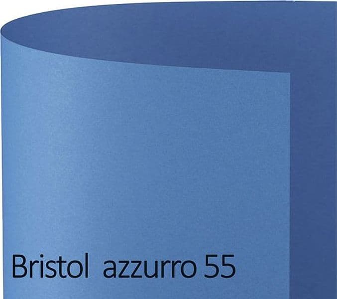 Conf.10 cartoncino Bristol Color 200gr 100x70cm azzurro 55 Favini
