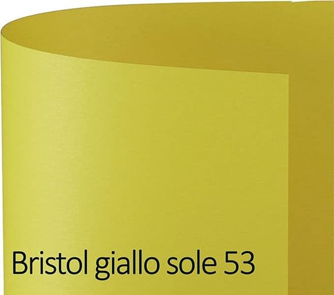 Conf.10 cartoncino Bristol Color 200gr 100x70cm giallo sole 53 Favini