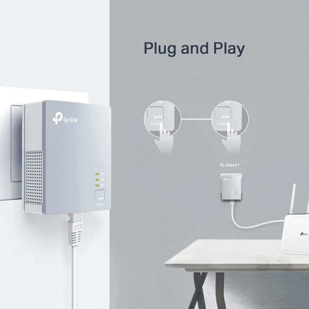 Nano Starter Kit Powerline, 1 Porta Ethernet, 600 Mbps 2 pz in Adattatori PowerLAN Innovamy.it - Milano, commercioVirtuoso.it