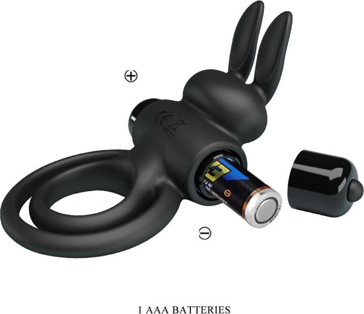 PRETTY LOVE - ANELLO VIBRATOR III RABBIT PER PENE NERO in prodotto Desideria Shop - Latina, commercioVirtuoso.it