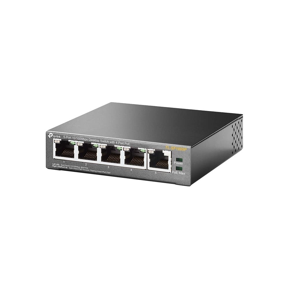 Switch desktop 5 porte 10/100Mbps 4 PoE TP Link TL-SF1005P in Cavi di alimentazione Innovamy.it - Milano, commercioVirtuoso.it
