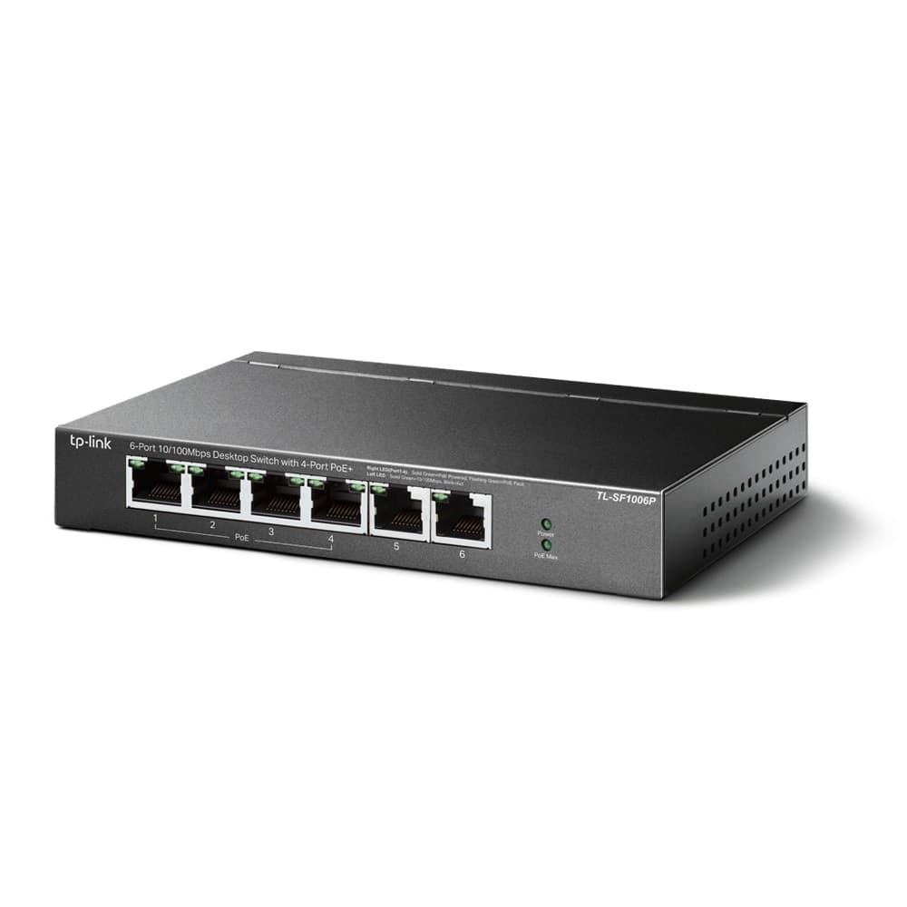 Switch desktop 6 port 10/100Mbps con 4 porte PoE+ TL-SF1006P in  Innovamy.it - Milano, commercioVirtuoso.it