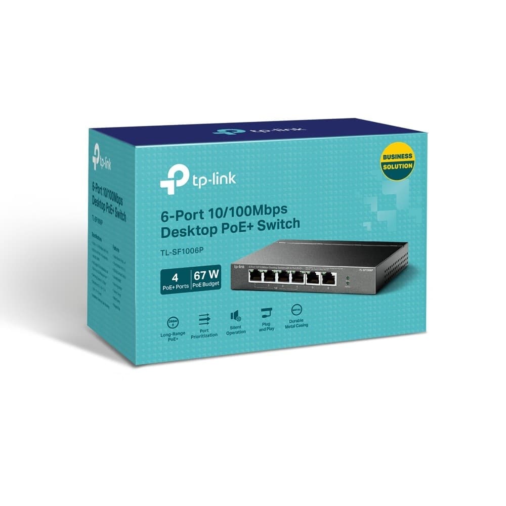 Switch desktop 6 port 10/100Mbps con 4 porte PoE+ TL-SF1006P in  Innovamy.it - Milano, commercioVirtuoso.it