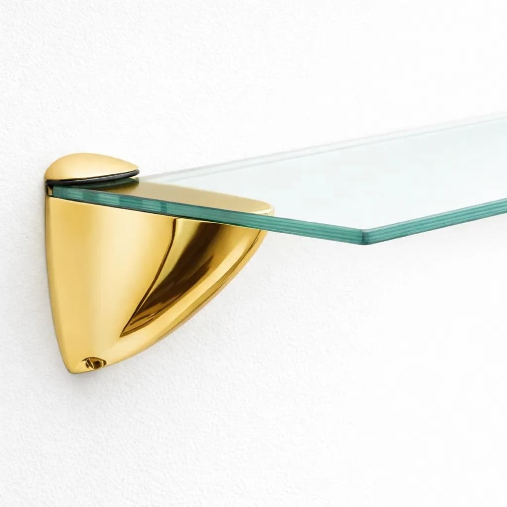 Coppia di Reggimensola Ottone per Piani in Vetro in prodotto Calandrelli - Napoli, commercioVirtuoso.it