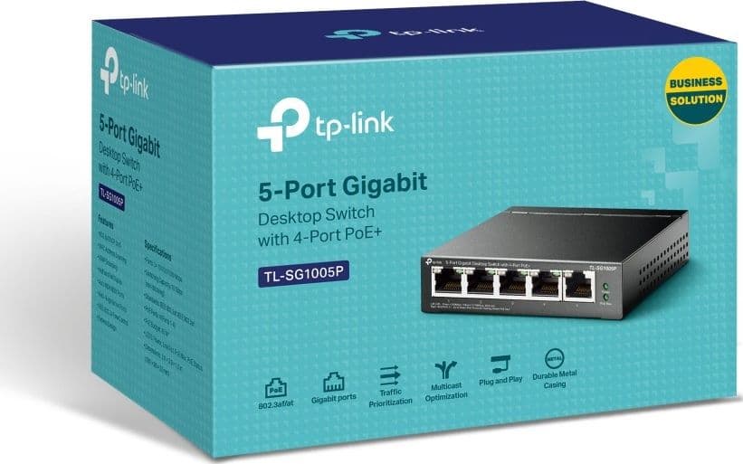 PoE switch 5 porte Gbit 4 PoE max 56W TP-Link TL-SG1005P in  Innovamy.it - Milano, commercioVirtuoso.it
