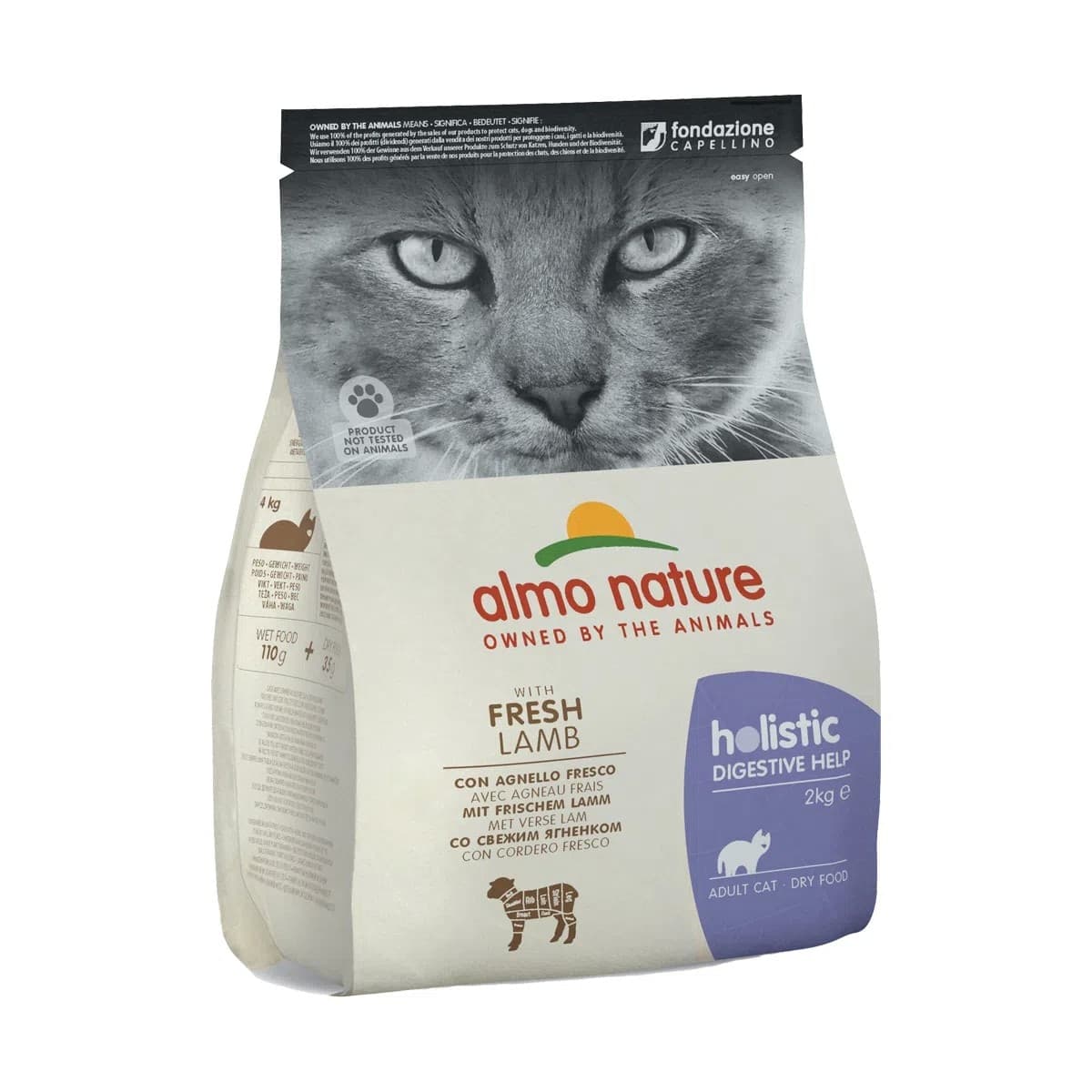 Almo Nature Holistic Digestive Help gusto Agnello per Gatti Adulti in Secco 101 Market - Poggibonsi, commercioVirtuoso.it