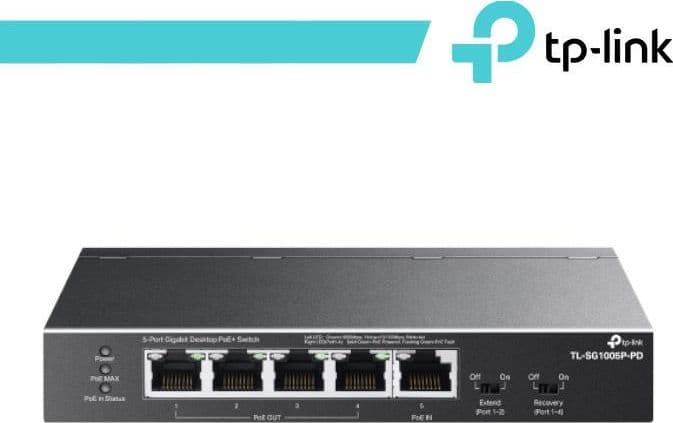 TP-Link 5-Porte Gigabit Desktop PoE+ Switch con 1-Port PoE++ In e 4-Port PoE+Out in  Innovamy.it - Milano, commercioVirtuoso.it