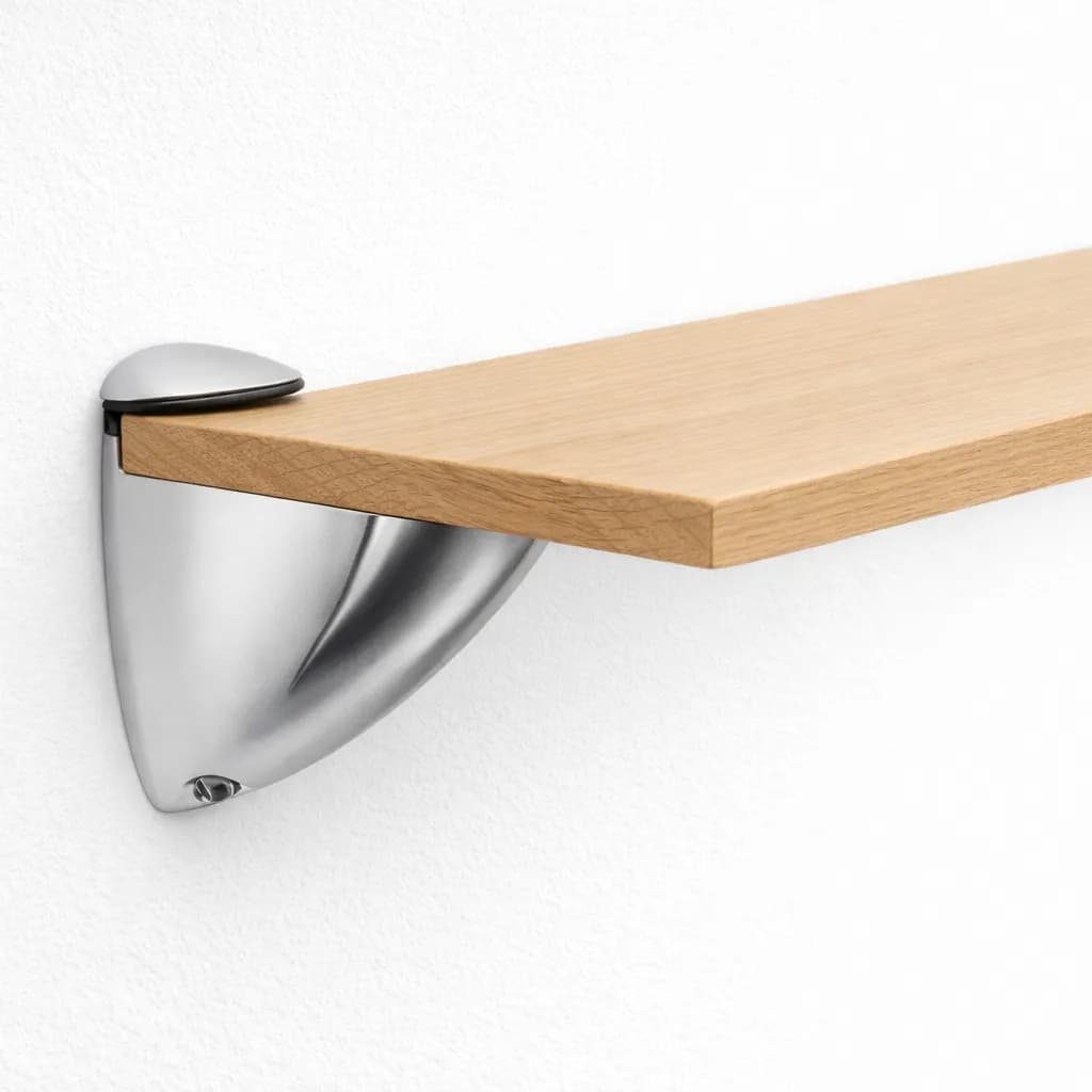 Coppia di Reggimensola Cromo Satinato per Piani in Legno in prodotto Calandrelli - Napoli, commercioVirtuoso.it
