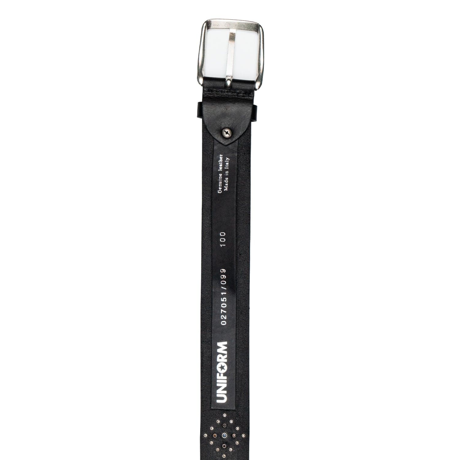 UNIFORM Cintura Borchie Leather Belt Black da uomo in Cinture Drestige - Casamassima, commercioVirtuoso.it
