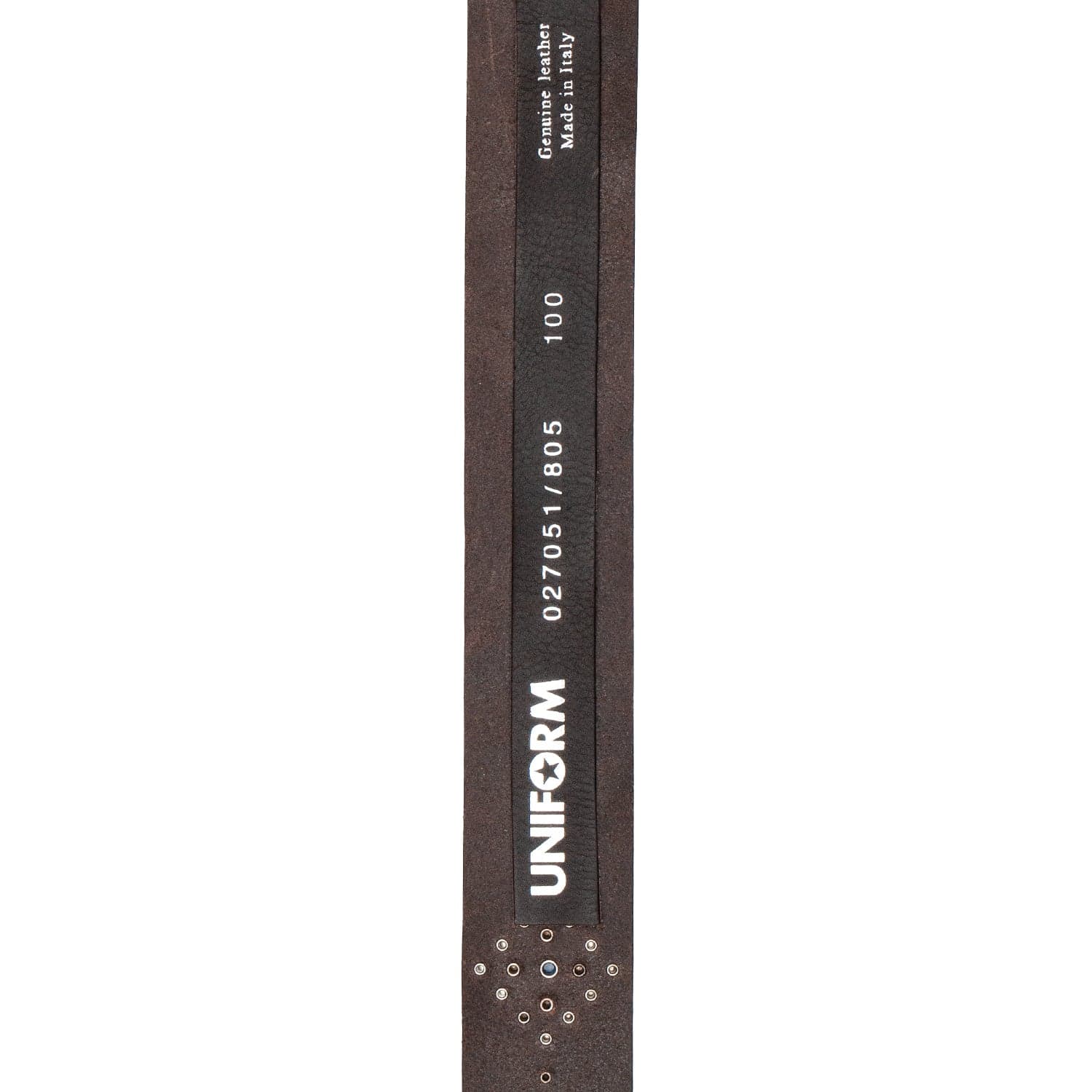 UNIFORM Cintura Borchie Leather Belt Cognac da uomo in Cinture Drestige - Casamassima, commercioVirtuoso.it