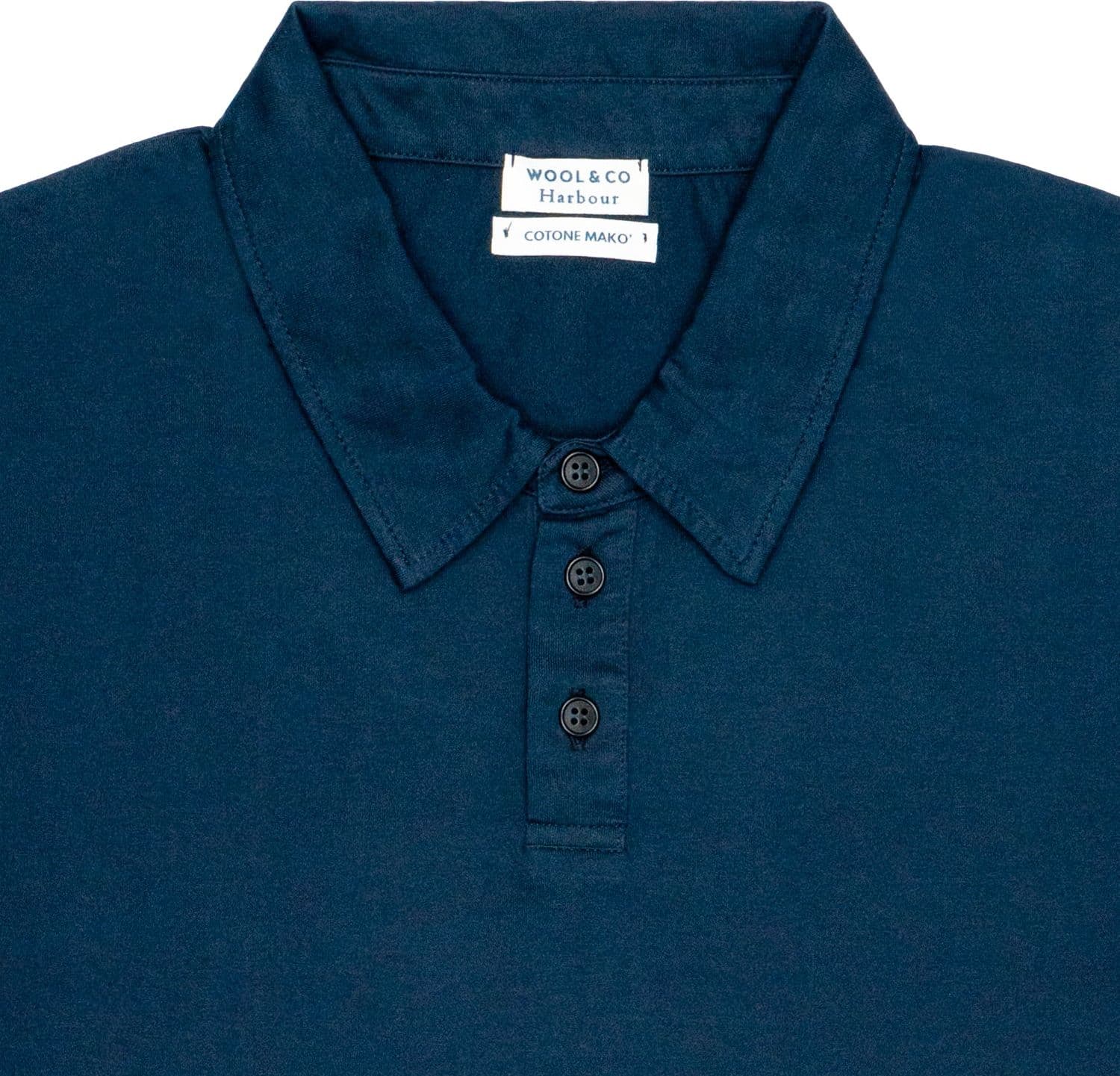 WOOL &amp; CO Polo Cotone Mako Blu MM da uomo in Polo Drestige - Casamassima, commercioVirtuoso.it