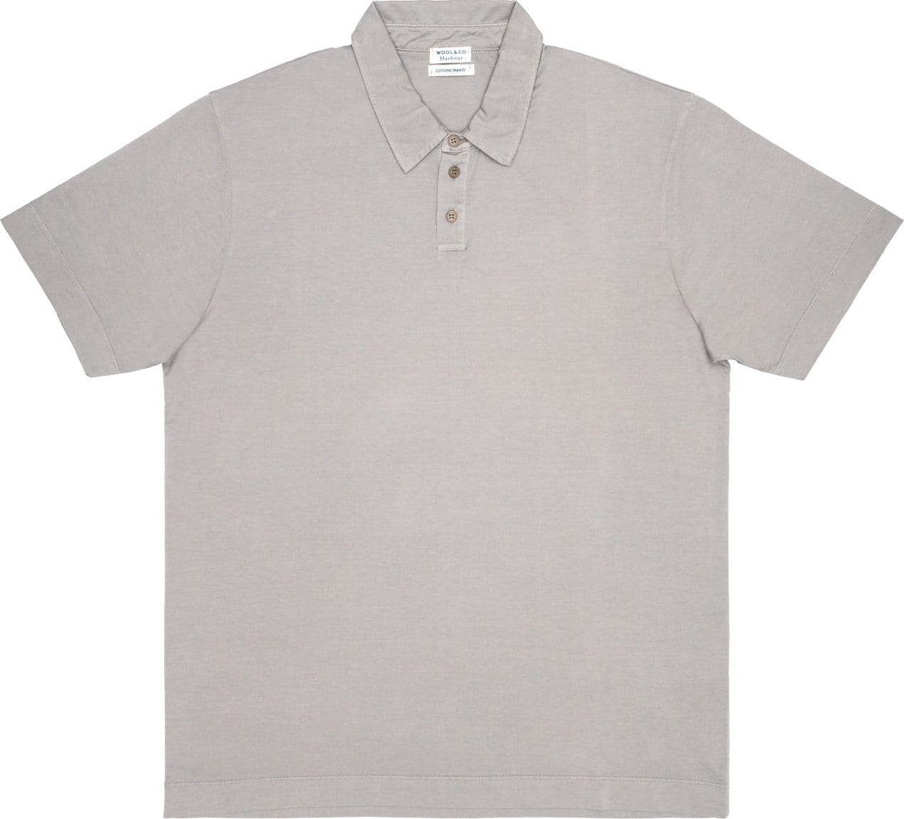 WOOL &amp; CO Polo Cotone Mako Mastice MM da uomo