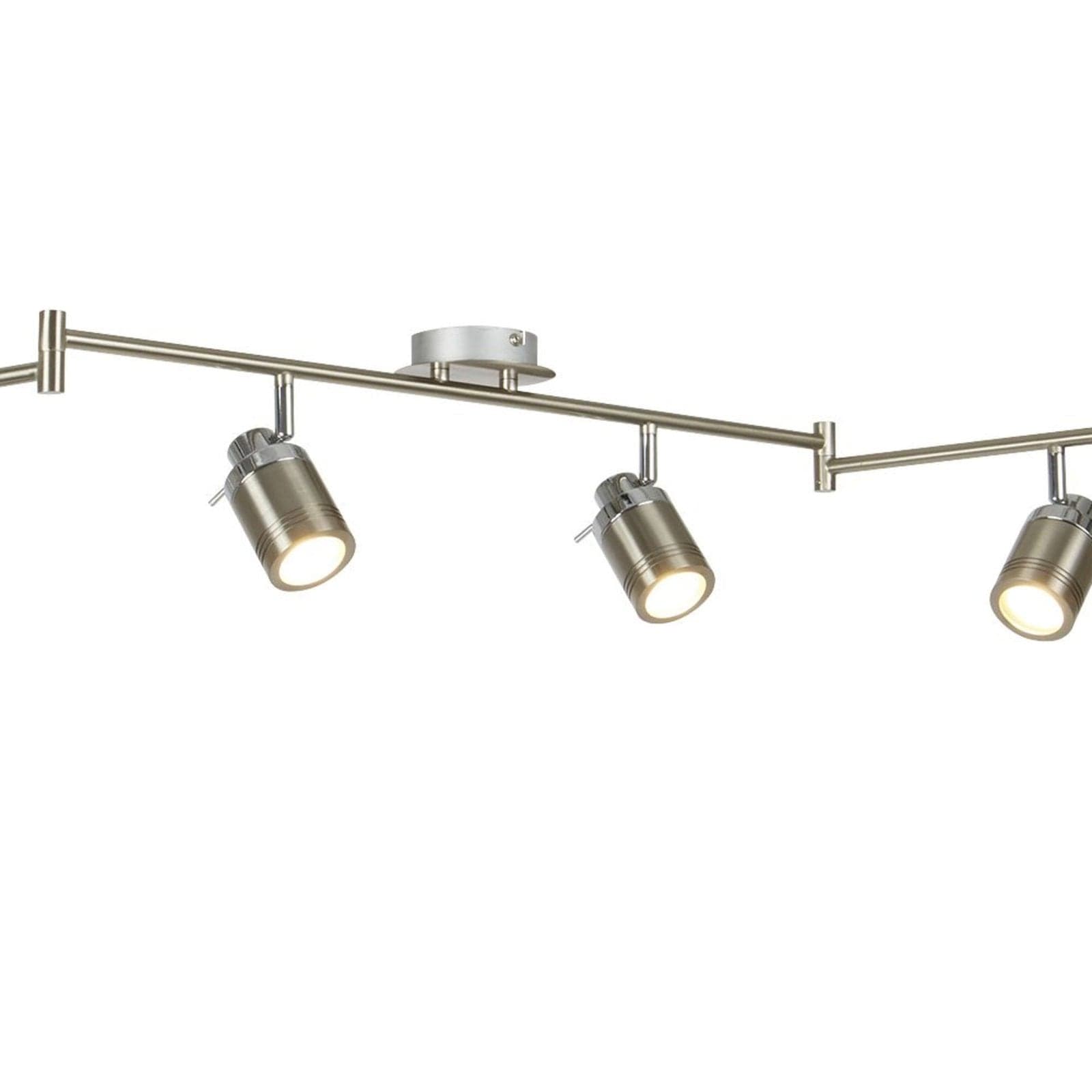 Plafoniera Contemporanea Sansone Acciaio Argento Policarbonato Cromo 6 Luci Gu10 in Plafoniere LuceArt - Montecorvino Pugliano, commercioVirtuoso.it