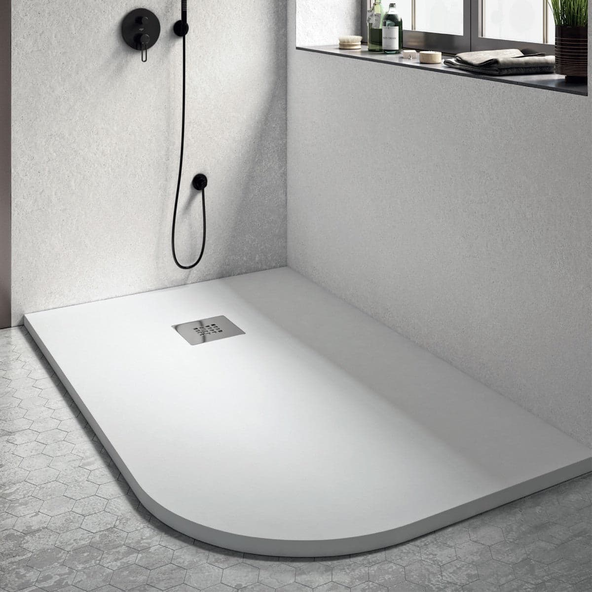 Piatto Doccia Stondato Rettangolare Bianco 100x80 80x100 STAR PLUS in Box doccia Mondialshop - Parabiago, commercioVirtuoso.it