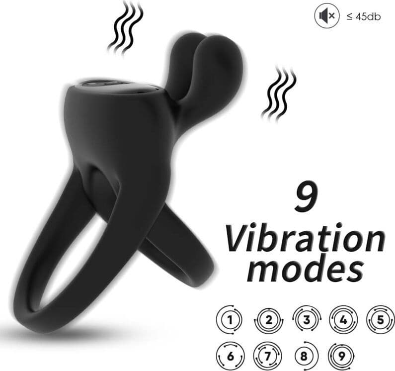 ARMONY - ANELLO VIBRATORE RABBIT NERO in Anelli fallici e vibranti Desideria Shop - Latina, commercioVirtuoso.it