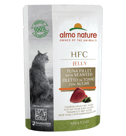 Almo Nature Bustina HFC Jelly gusto Tonno e Alghe per Gatti Adulti 55gr - 2