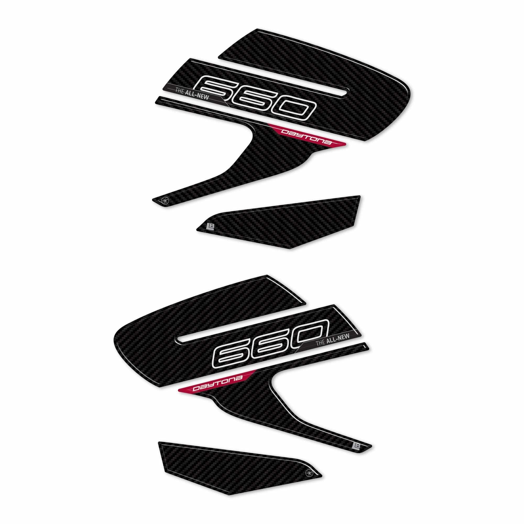Adesivi 3D compatibili con Triumph Daytona 660 Protezioni Laterali Serbatoio in Paraserbatoio LabelBike - Bibbiano, commercioVirtuoso.it