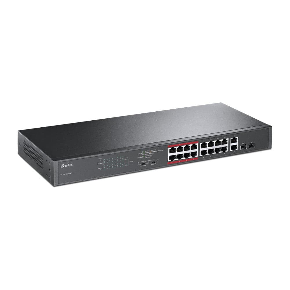 Switch 16 Porte PoE+ 10/100Mbps +2 Gigabit/SFP TL-SL1218MP in  Innovamy.it - Milano, commercioVirtuoso.it
