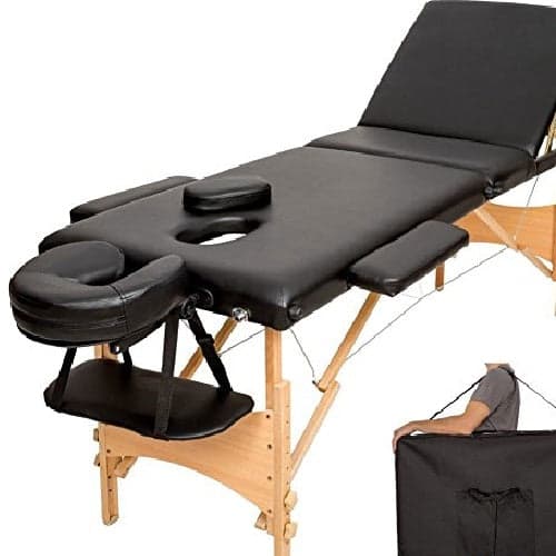 Lettino Pieghevole e Portatile per Massaggi Estetica SPA 3 Zone in Legno Nero in Lettini Danyx - Casoria, commercioVirtuoso.it