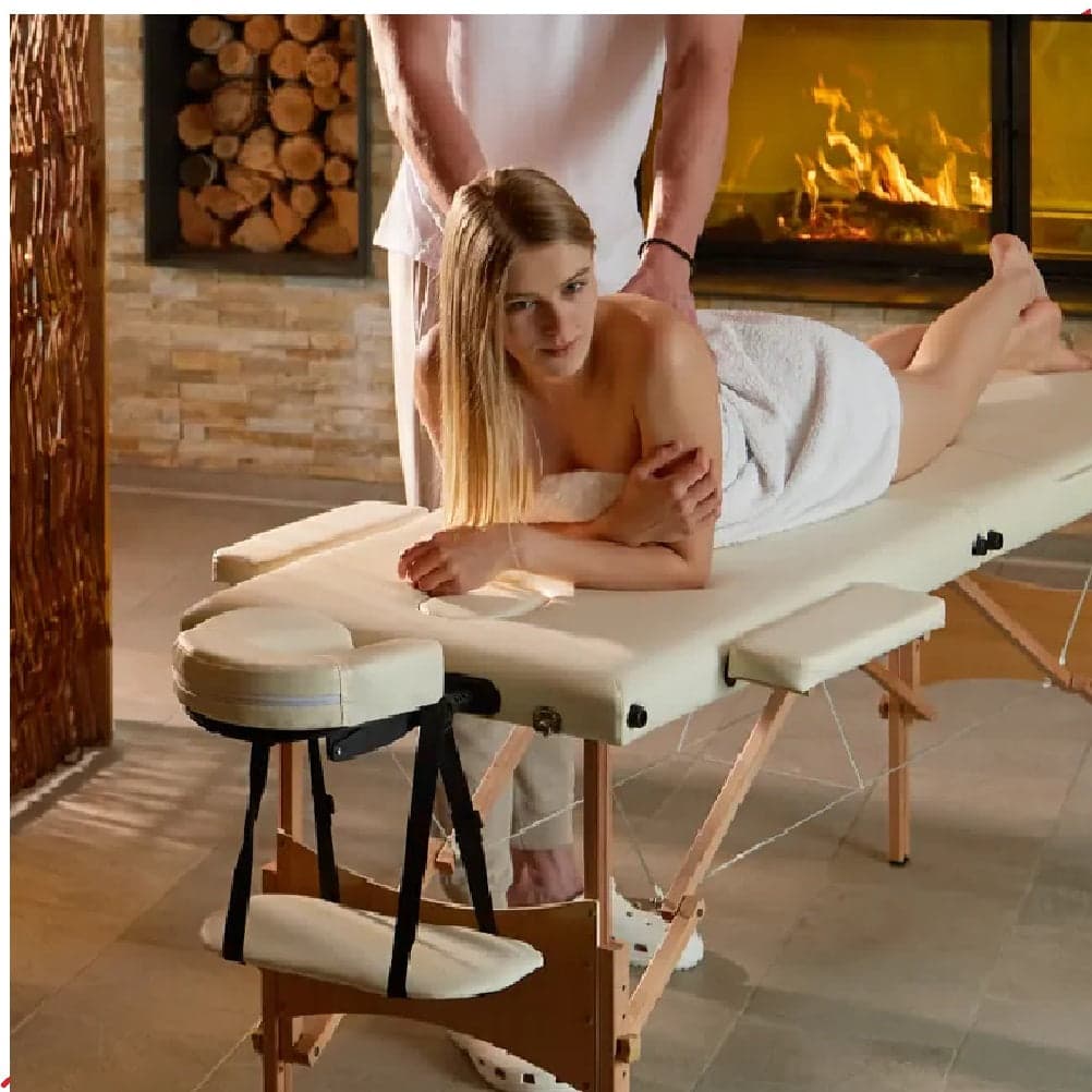 Lettino Pieghevole e Portatile per Massaggi Estetica SPA 3 Zone in Legno Nero in Lettini Danyx - Casoria, commercioVirtuoso.it