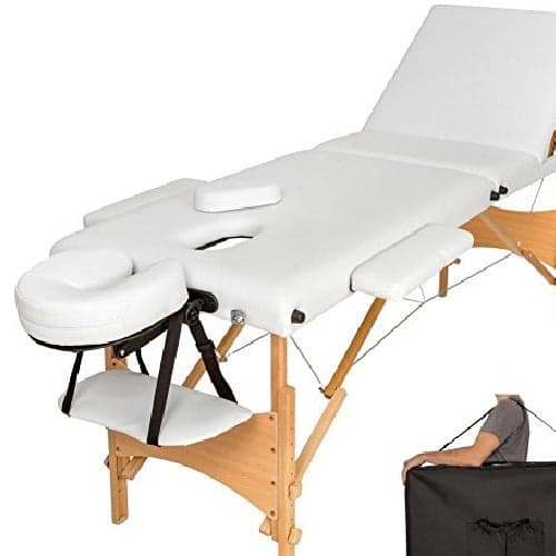 Lettino Pieghevole e Portatile per Massaggi Estetica SPA 3 Zone in Legno Bianco in Lettini Danyx - Casoria, commercioVirtuoso.it