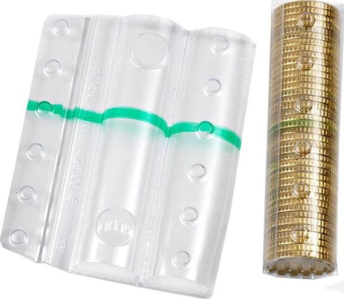 SACCHETTO DA 100 BLISTER PORTAMONETE 50 CENT FASCIA VERDE