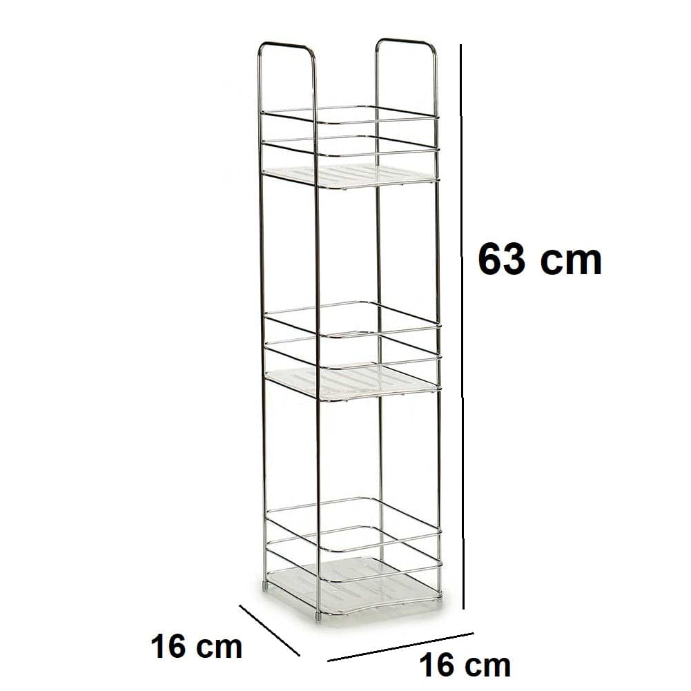 Scaffale da Bagno Porta Tutto in Acciaio 16x16 H 63cm Porta Accessori Doccia Vasca in Mensole Danyx - Casoria, commercioVirtuoso.it