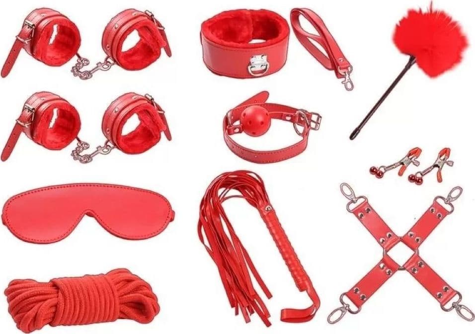 Kit Bondage BDSM Set da 10 Colore Rosso in Sciarpe Sexy Tentazioni - Siracusa, commercioVirtuoso.it