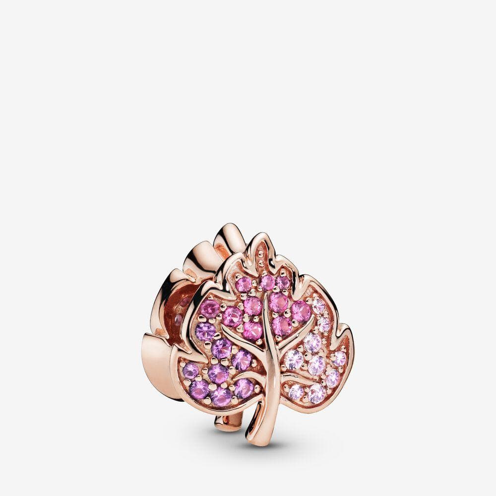 PANDORA Charm Foglia Scintillante in Pavé in Bead Charm Alba Gioielli - Casoria, commercioVirtuoso.it