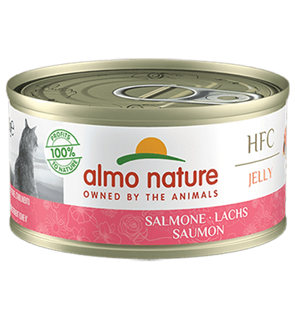 Almo Nature Scatoletta HFC Jelly gusto Salmone per Gatti Adulti 70gr in Disidratato 101 Market - Poggibonsi, commercioVirtuoso.it
