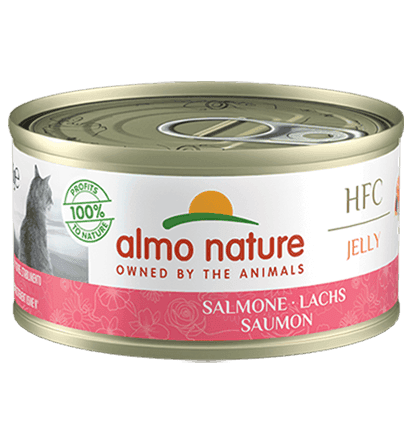 Almo Nature Scatoletta HFC Jelly gusto Salmone per Gatti Adulti 70gr in Disidratato 101 Market - Poggibonsi, commercioVirtuoso.it