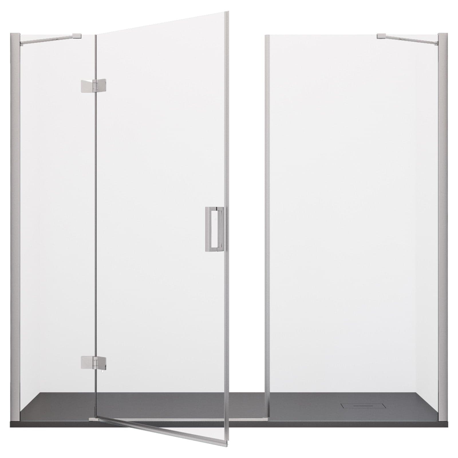 Porta Doccia Anta Battente Cristallo 8mm h195 cm REGINA in Box doccia Mondialshop - Parabiago, commercioVirtuoso.it