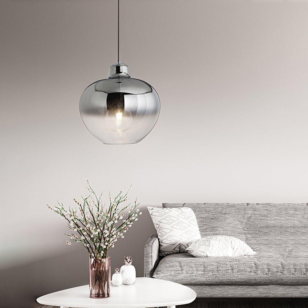 Lampadario Alluminio Contemporaneo Bowl Trasparente 1 Luce E27 in Lampade a sospensione LuceArt - Montecorvino Pugliano, commercioVirtuoso.it