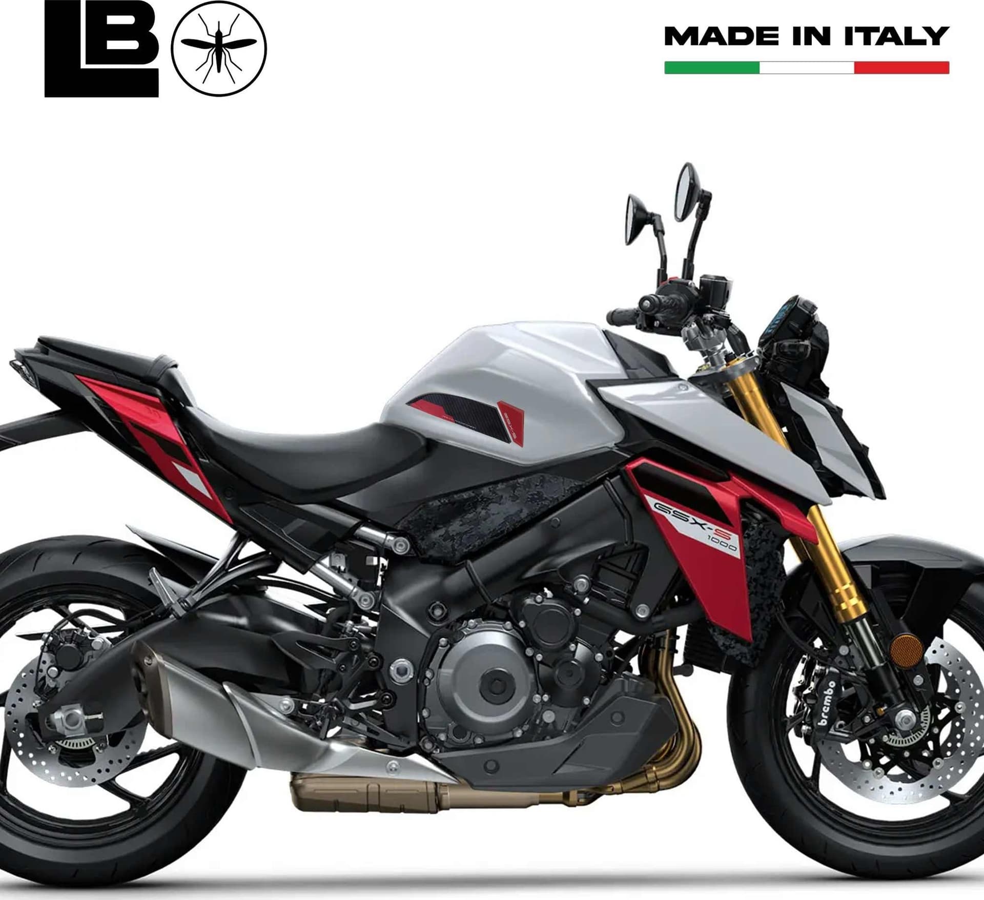 Protezioni Laterali serbatoio Adesivi 3D compatibili con Suzuki GSX-S 1000 2024 in Paraserbatoio LabelBike - Bibbiano, commercioVirtuoso.it