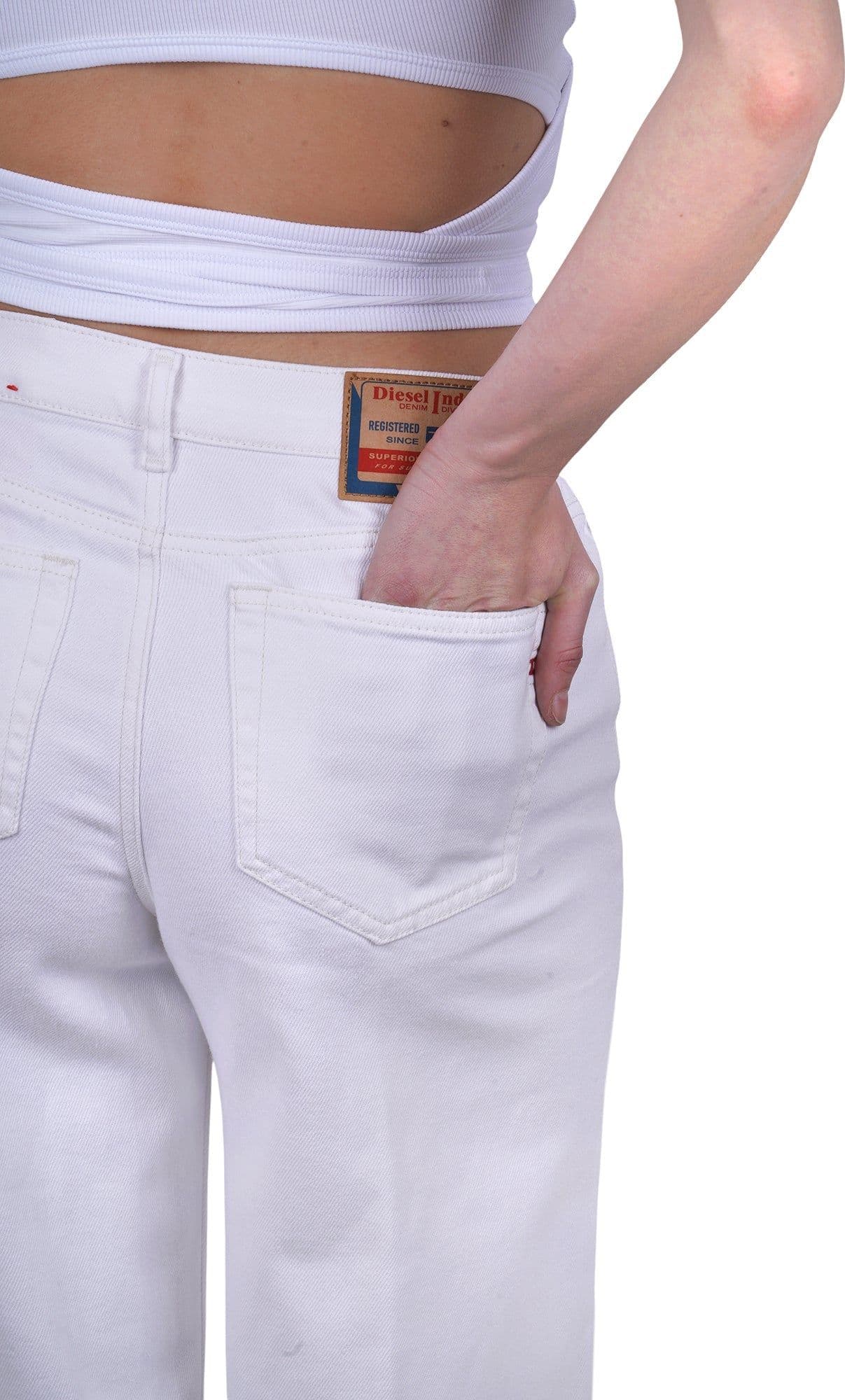 DIESEL - Jeans - 470073 - Bianco da donna in Jeans Drestige - Casamassima, commercioVirtuoso.it