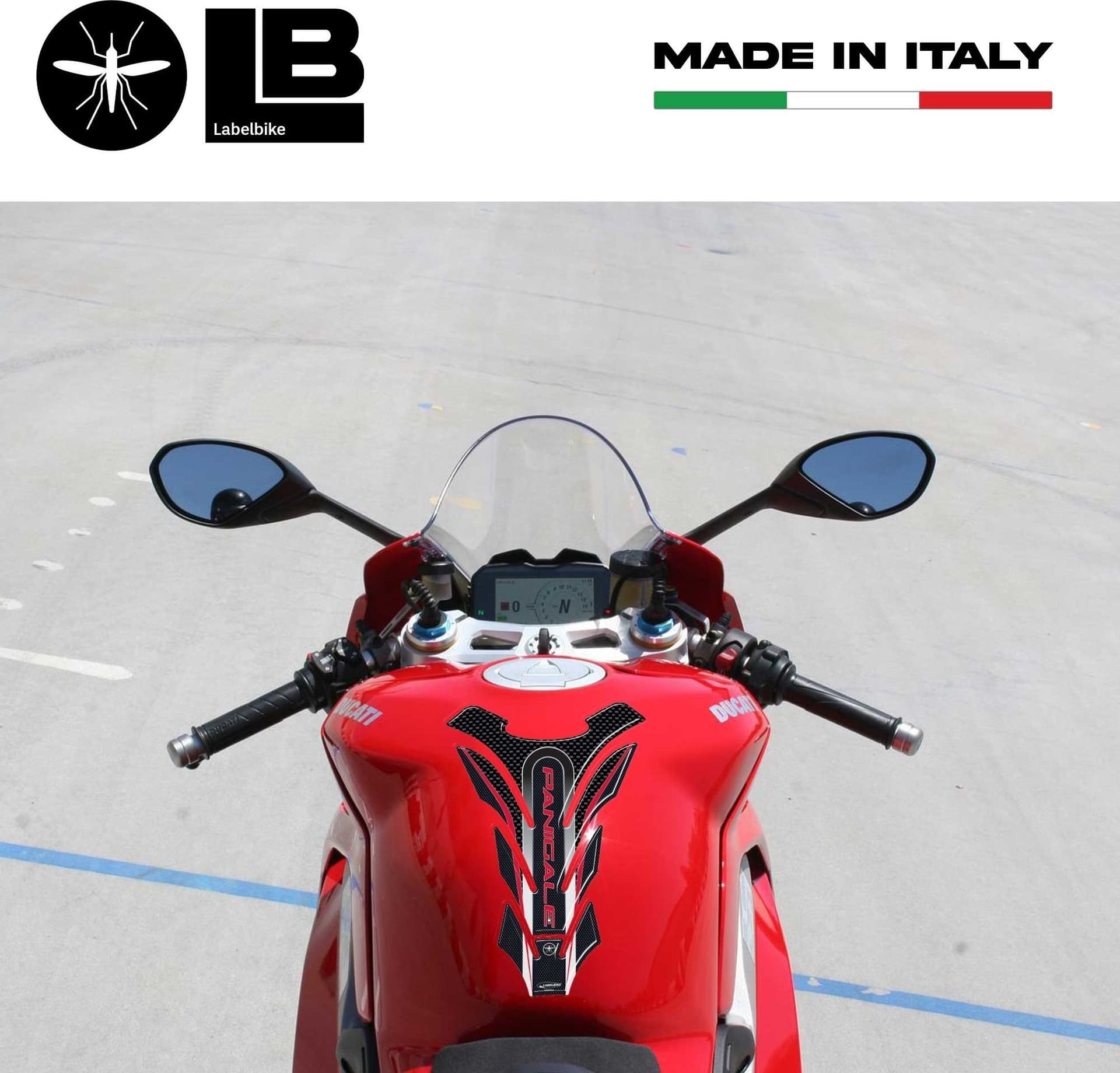 Paraserbatoio Gel 3D Protezione Serbatoio compatibile con Moto Ducati Panigale in Paraserbatoio LabelBike - Bibbiano, commercioVirtuoso.it