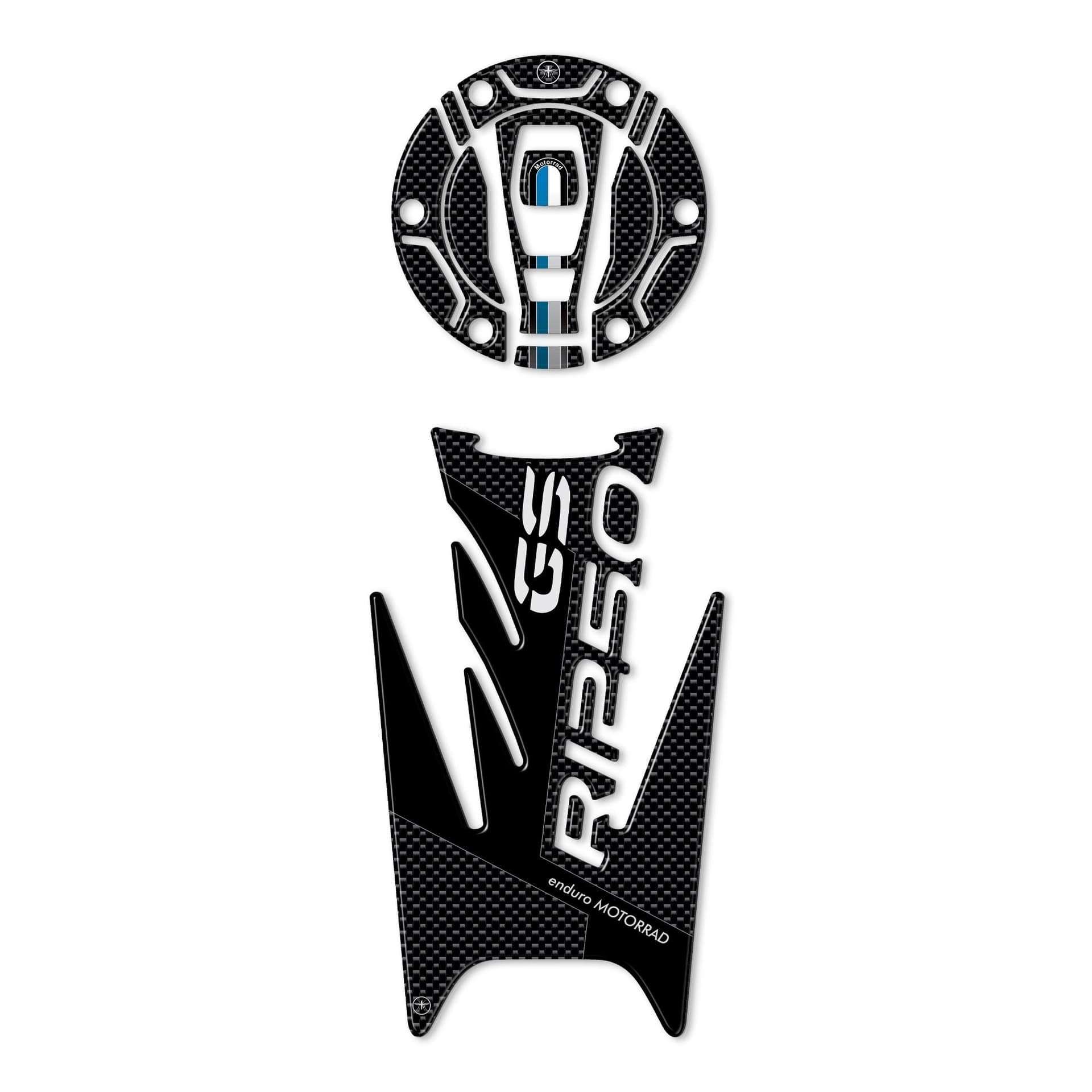 KIT PARASERBATOIO e TAPPO in gel 3D PROTEZIONI compatibili per MOTO BMW GS R1250 in Paraserbatoio LabelBike - Bibbiano, commercioVirtuoso.it
