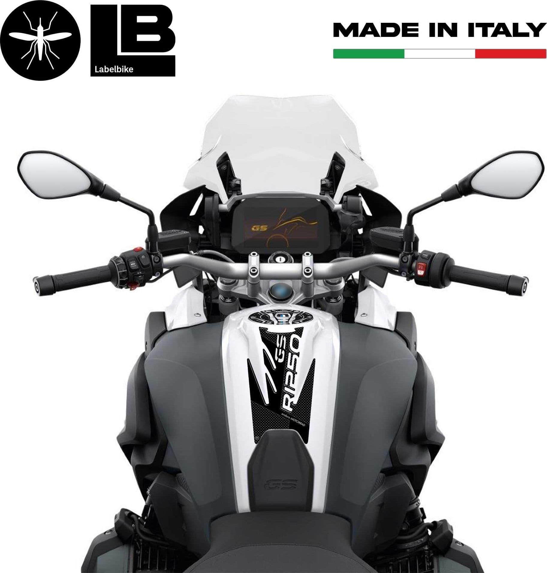 KIT PARASERBATOIO e TAPPO in gel 3D PROTEZIONI compatibili per MOTO BMW GS R1250 in Paraserbatoio LabelBike - Bibbiano, commercioVirtuoso.it