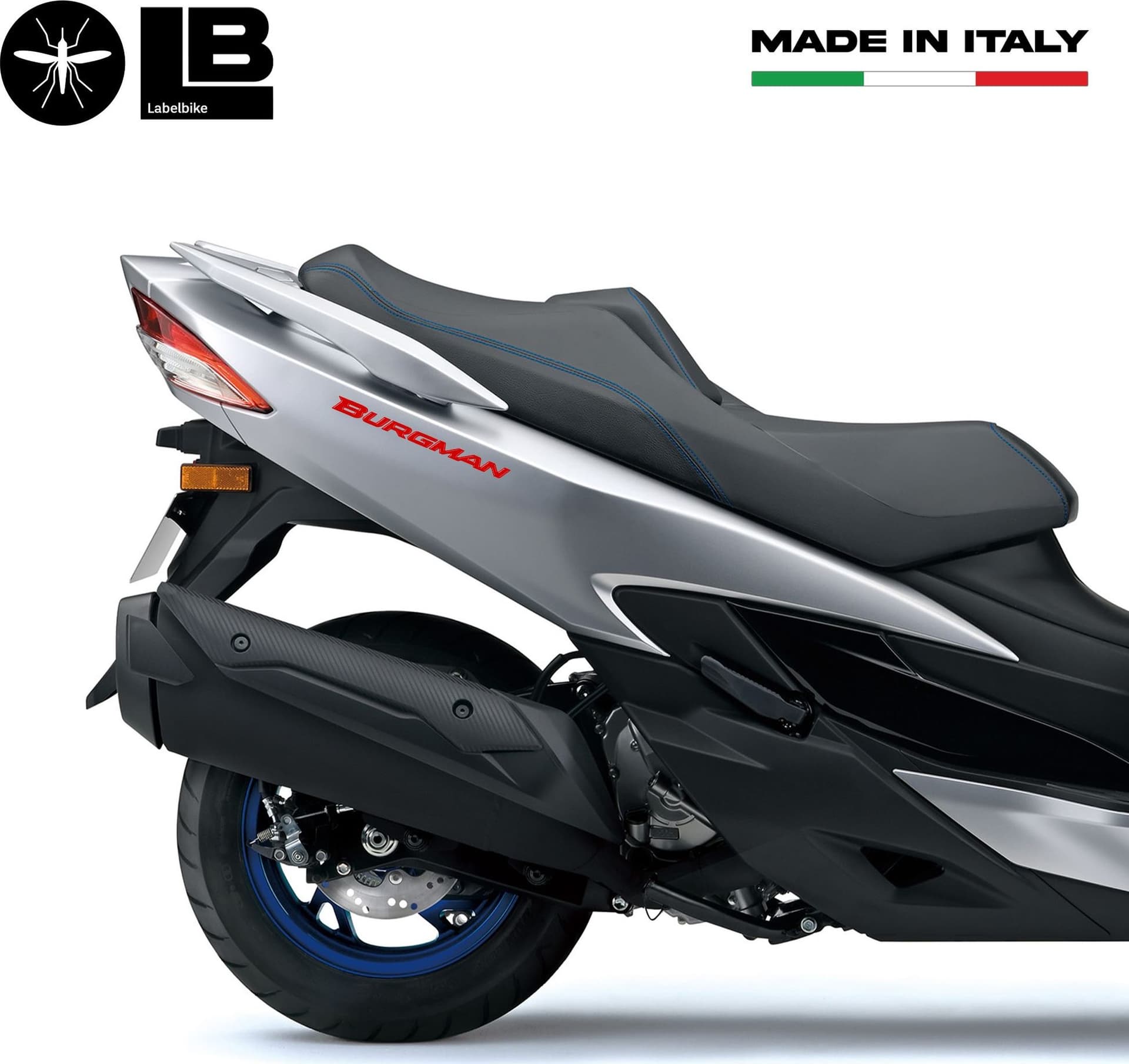Adesivi 3D scritte Burgman scooter compatibili con Suzuki Burgman 250-400-650 in Decalcomanie adesivi e magneti LabelBike - Bibbiano, commercioVirtuoso.it