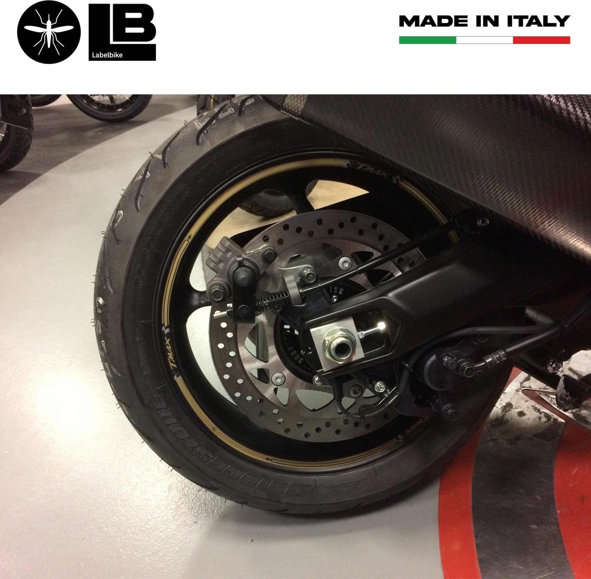 Kit Strisce Adesive Per Cerchi Compatibili Per Yamaha Scooter Tmax 2008-2023 Oro in Decalcomanie adesivi e magneti LabelBike - Bibbiano, commercioVirtuoso.it